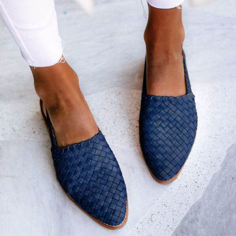 Rode Slingbacks Gevlochten Hakken voor Dames