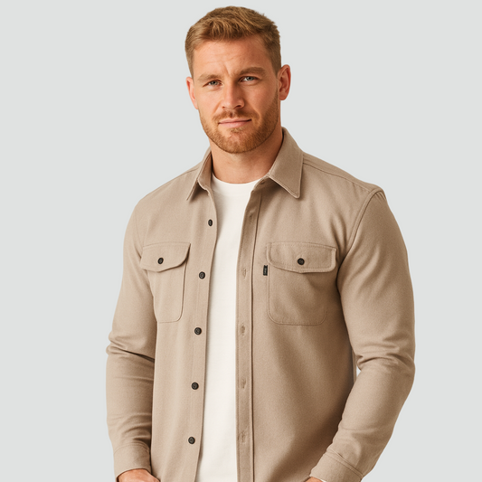 Heren Overshirt Met Borstzakken Casual Stijl - StudioMarella