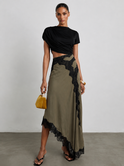 Dames en Maxi Rok Set Kant Elegant