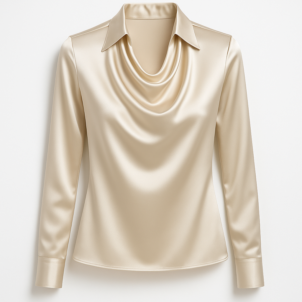 Dames Blouse Glanzend Regular Fit