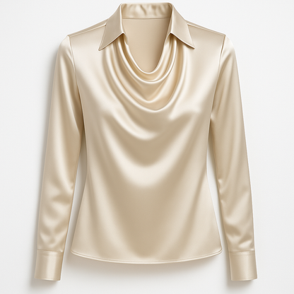 Dames Blouse Glanzend Regular Fit