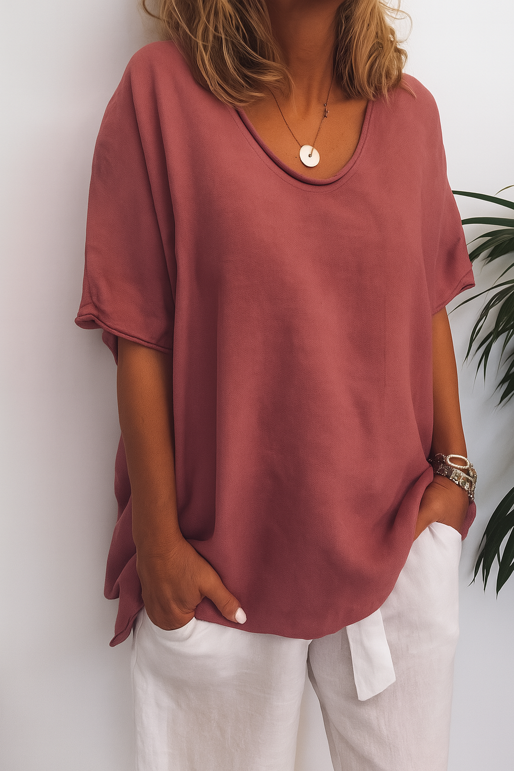 Vrouwen T-Shirt van Katoen Luchtig en Comfortabel