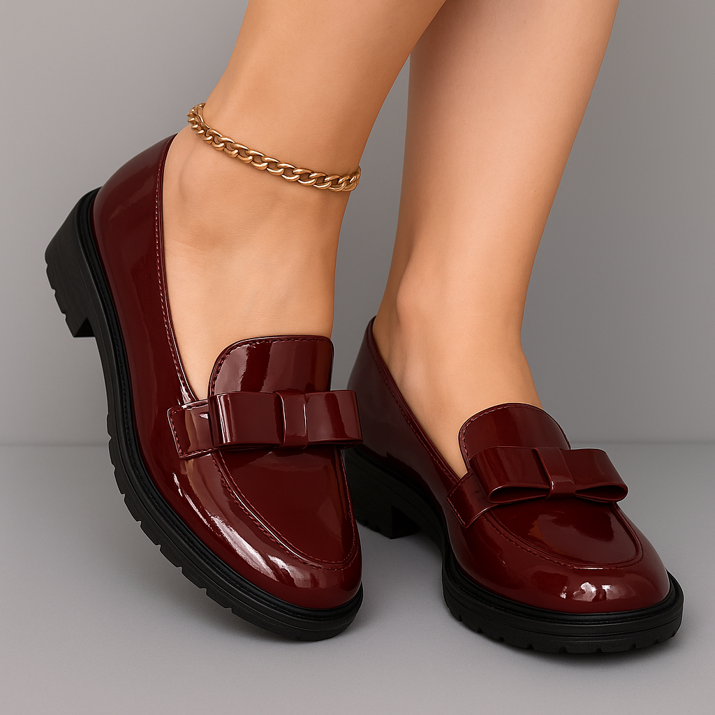 Dames Loafers Met Strikdetail Elegant