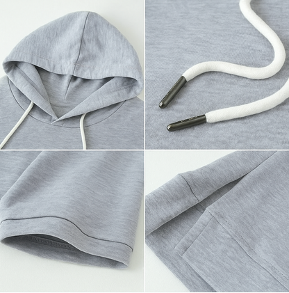Dames Hoodie Korte Mouw Comfortabele Pasvorm