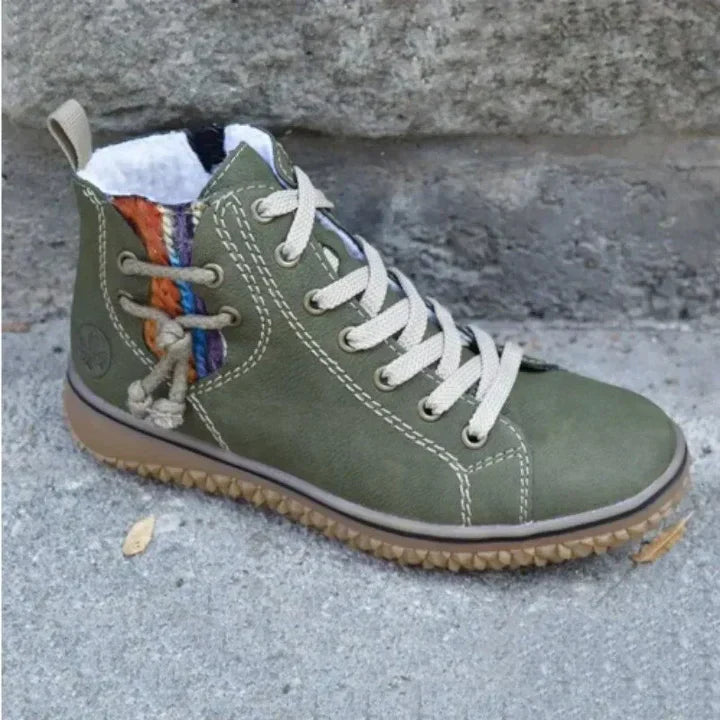 Leren Laarzen Dames Elegante Vintage Stijl Schoenen
