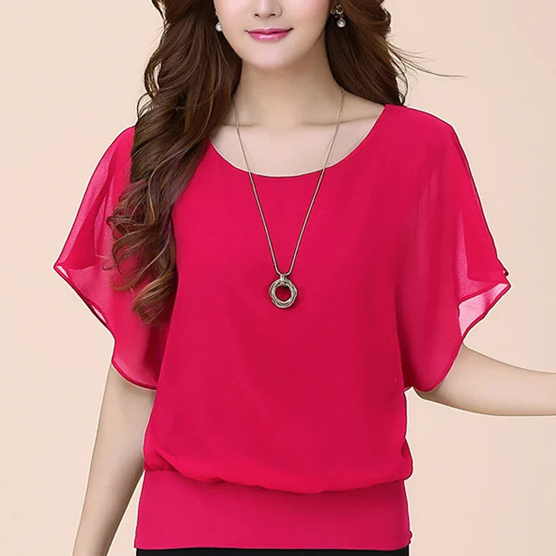 Vrouwen Blouse Aurora Chiffon LenteMode - StudioMarella