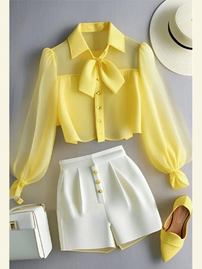 Witte Casual Broek Set voor Vrouw
