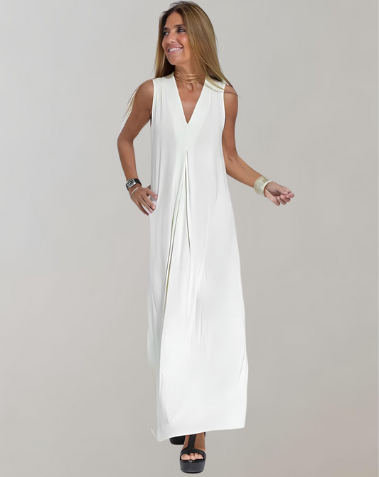 Elegante Maxi Jurk met V-Hals - StudioMarella