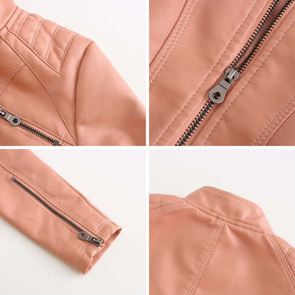 Dames Leren Jas Klassieke Stijl Elegant Design