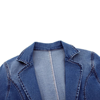 Dames Jeansjasje Blazer Moderne Denim Look