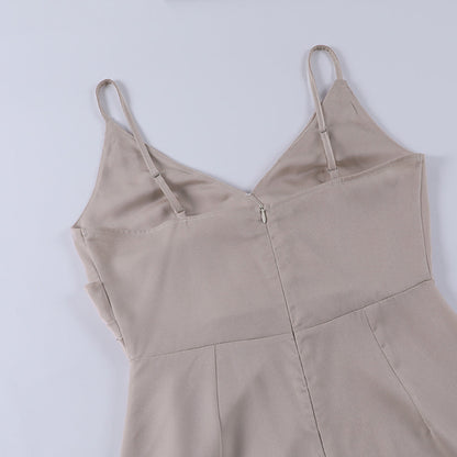 Jurk Maxi Elegance Hoge Split Lange Mouw