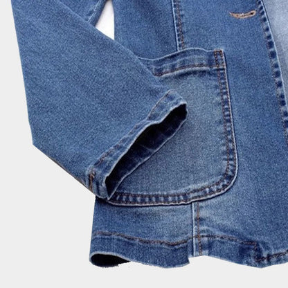 Dames Jeansjasje Blazer Moderne Denim Look