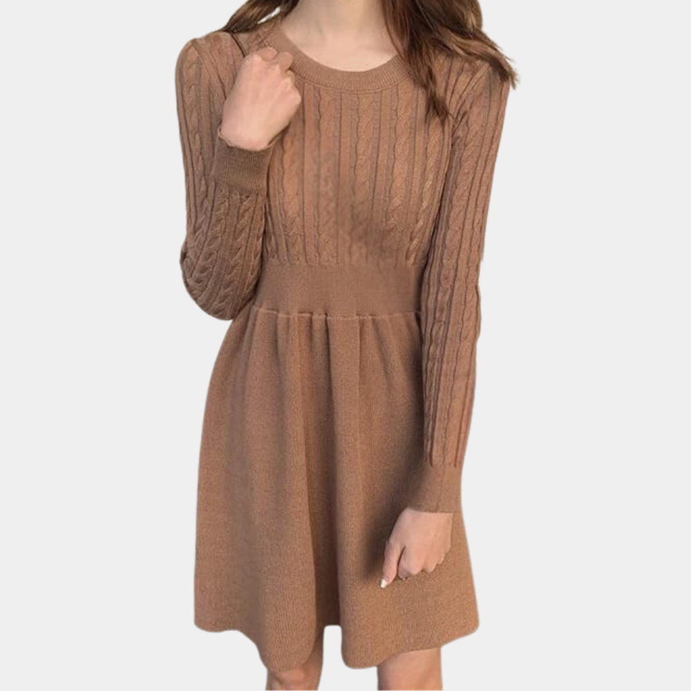 Comfortabele gebreide damesjurk met tijdloos design - Elora