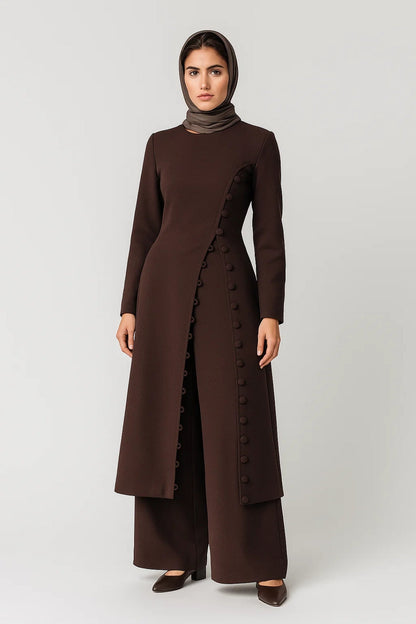 Dames Set Lange Mouw Elegant Herfst Jurk - StudioMarella