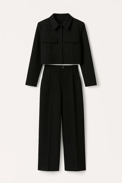 Cropped Blazer Set Klassieke Stijl Timeless Design