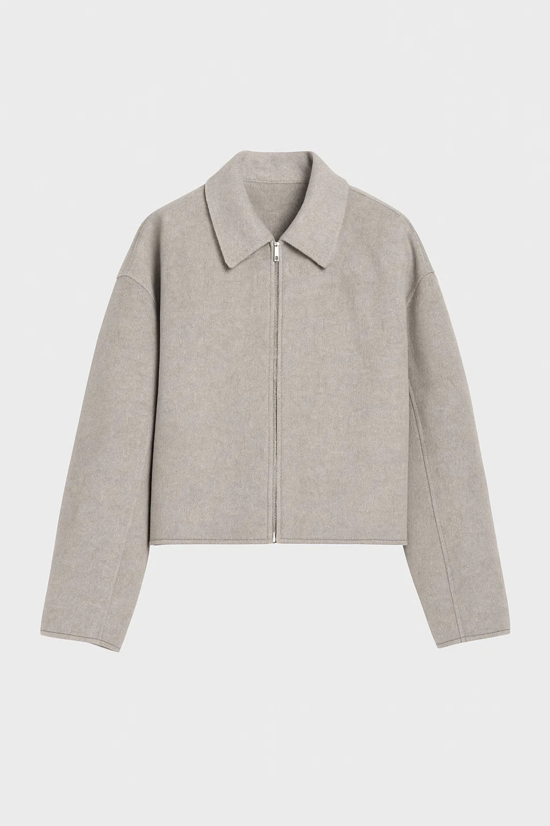 Damesjas Kort Model Met Ritssluiting en Klassieke Kraag - StudioMarella