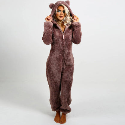 Cuddle Volwassenen Fleece Onesie | Superzacht met Berenoortjes 7