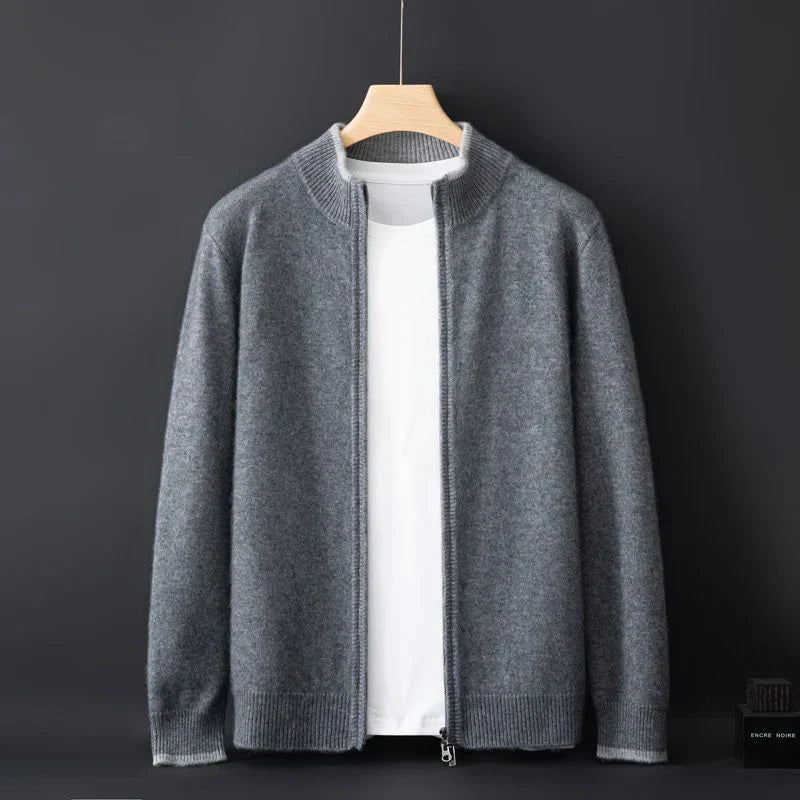Heren Cashmere Vest Rits Elegante Snit