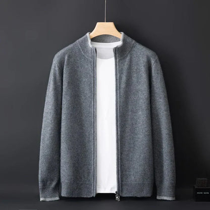 Heren Cashmere Vest Rits Elegante Snit