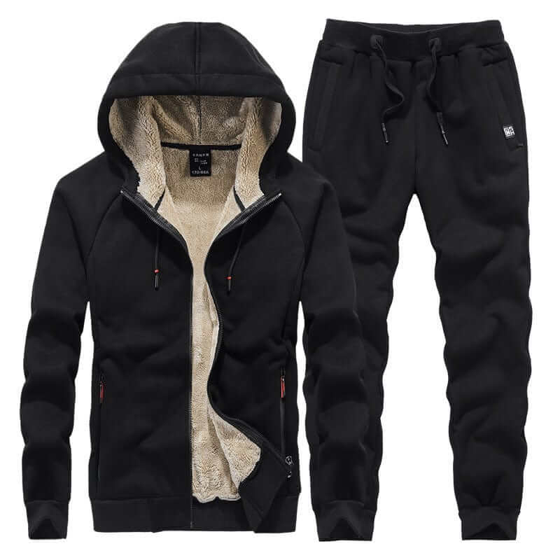 Heren Fleece Trainingspak Warm en Comfortabel Sportset