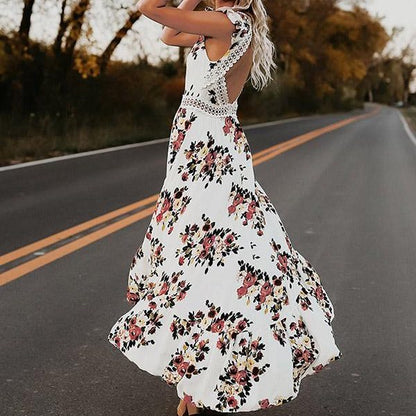 Dames Bloemige Maxi Zomerjurk - Viviana