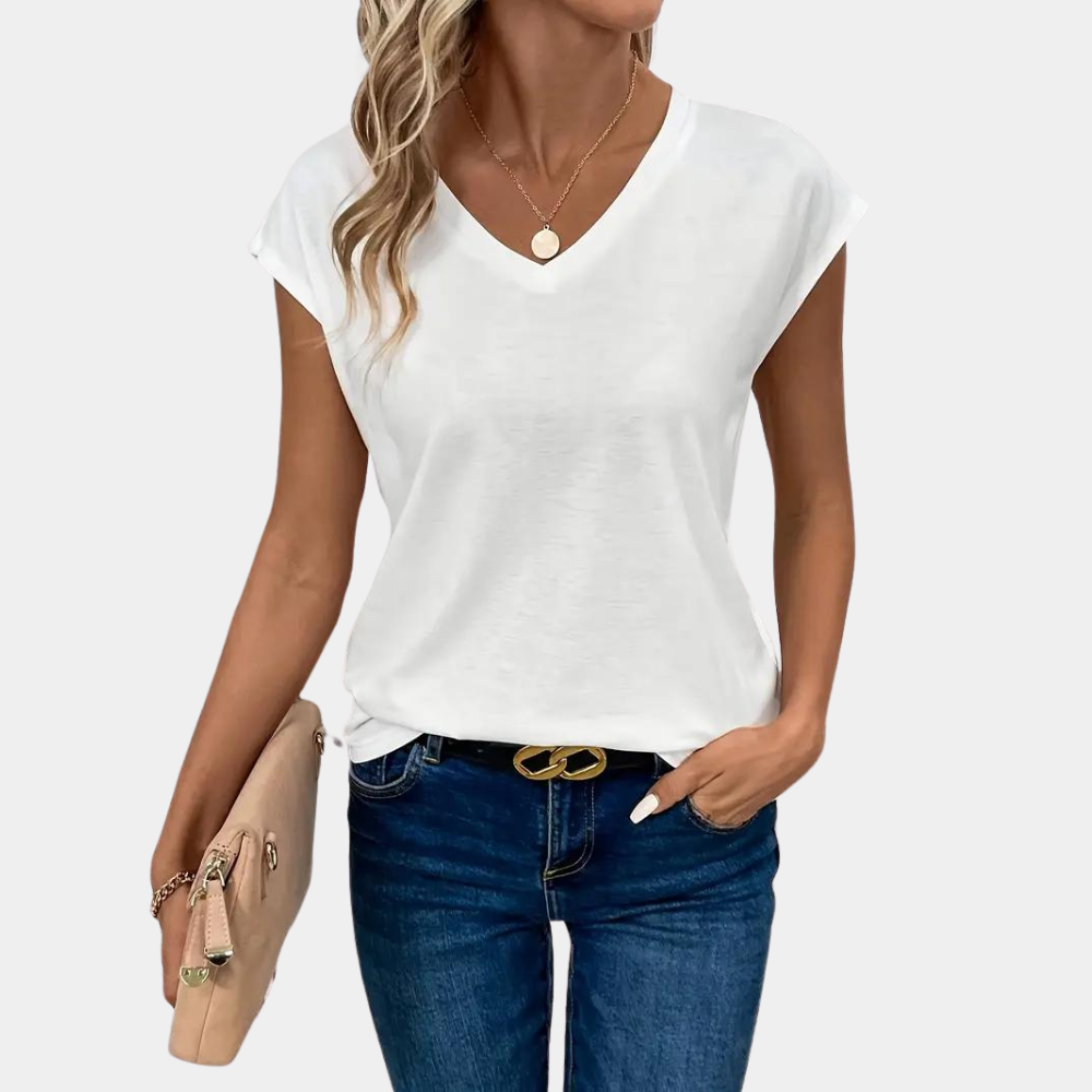 Dames Casual V-Hals T-Shirt - Afrodite