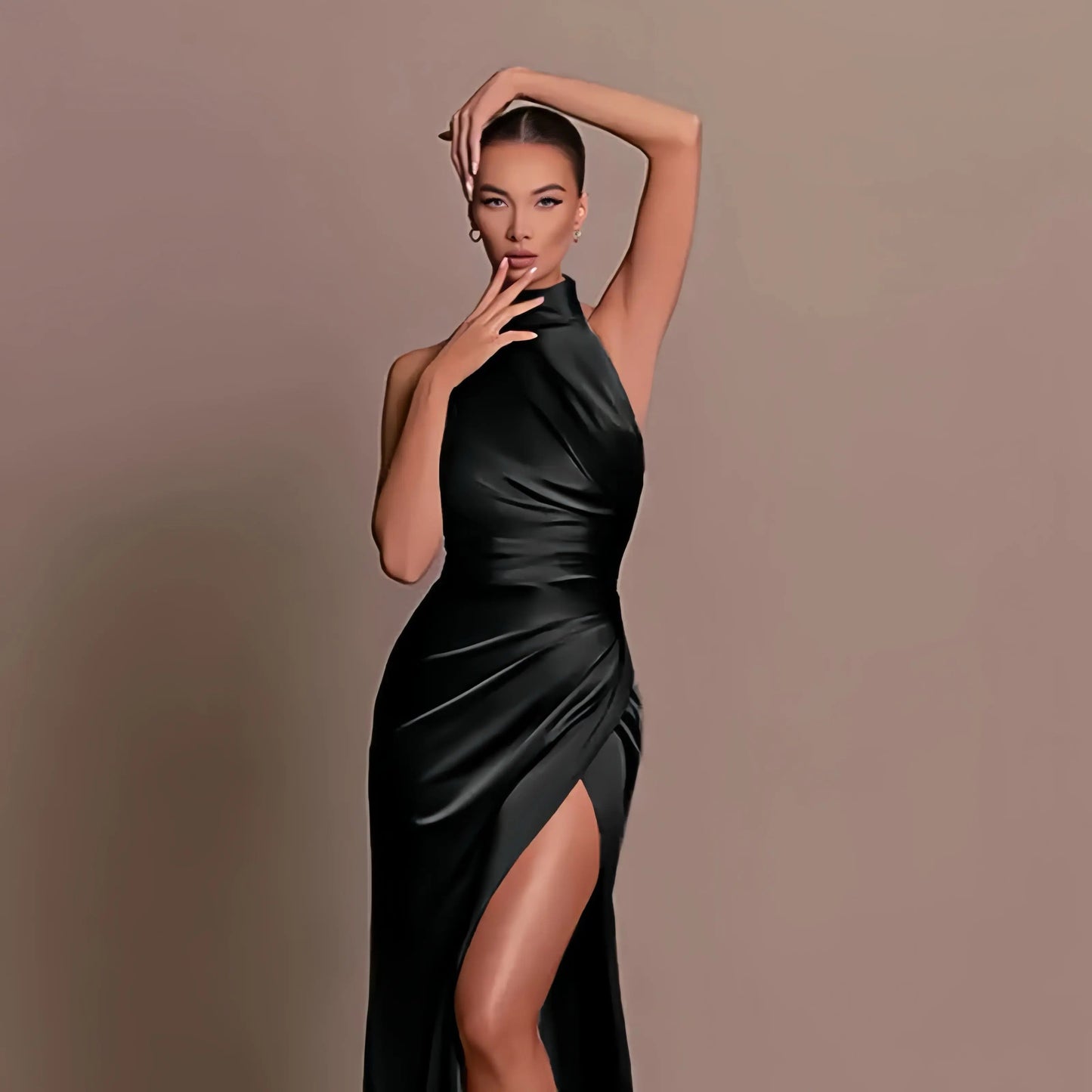 Dames Halter Maxi Avondjurk - Ariadne