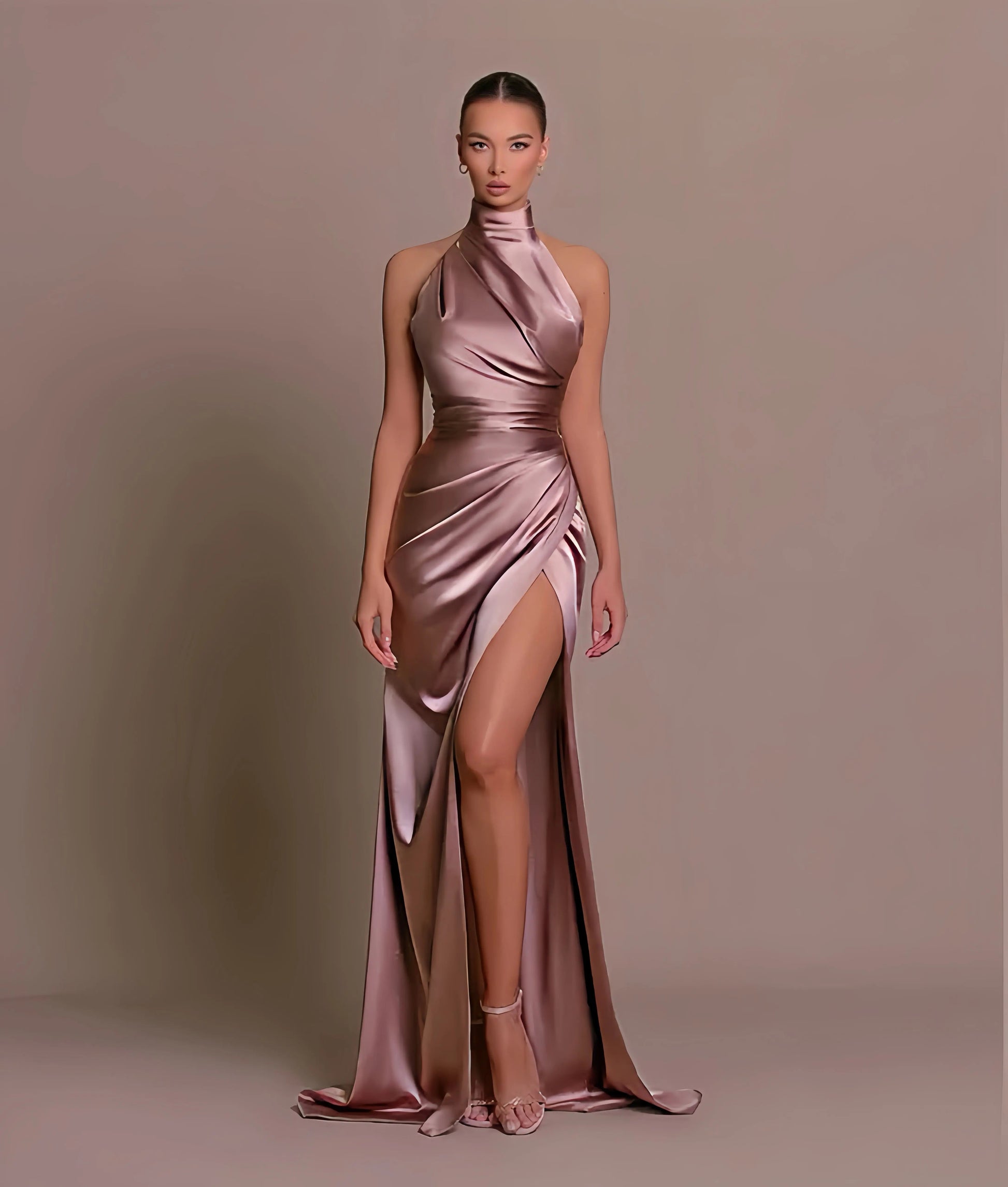 Dames Avondjurk Maxi Elegante Jurk met Halterhals - StudioMarella