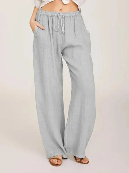 Katoenen Linnen Broek Zomerse Lichtgewicht Stijl