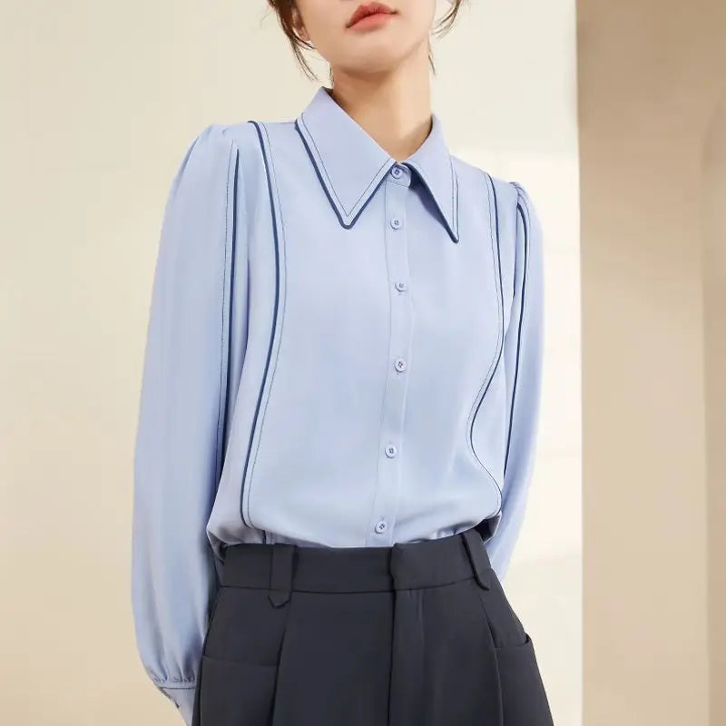 Lente Shirts Lange Mouw Voor Vrouw Casual Stijl