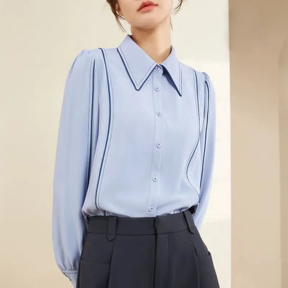 Lente Shirts Lange Mouw Voor Vrouw Casual Stijl