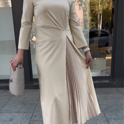 Dames Maxi Formele Jurk met Lange Mouwen - Irene