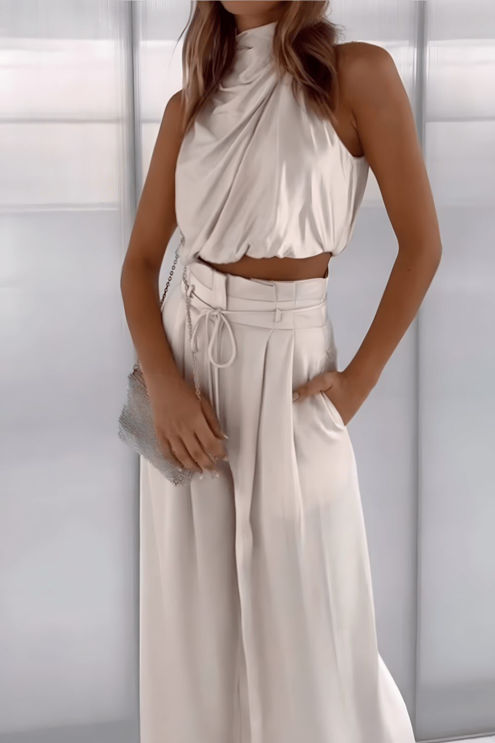 Dames Mouwloze Top en Broek Set - Aurora