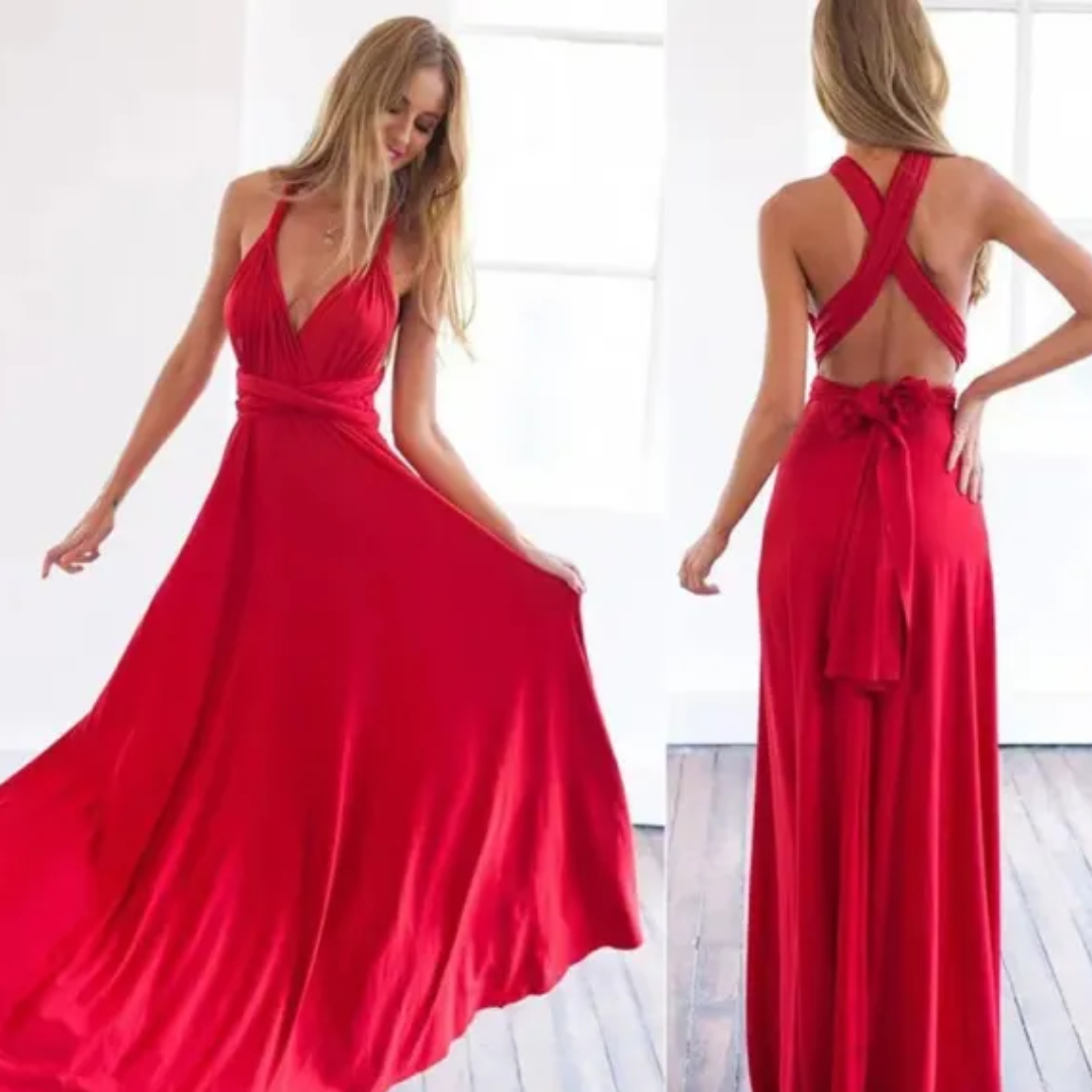 Dames Wrap Around Maxi Jurk voor Bruiloft - Fiete