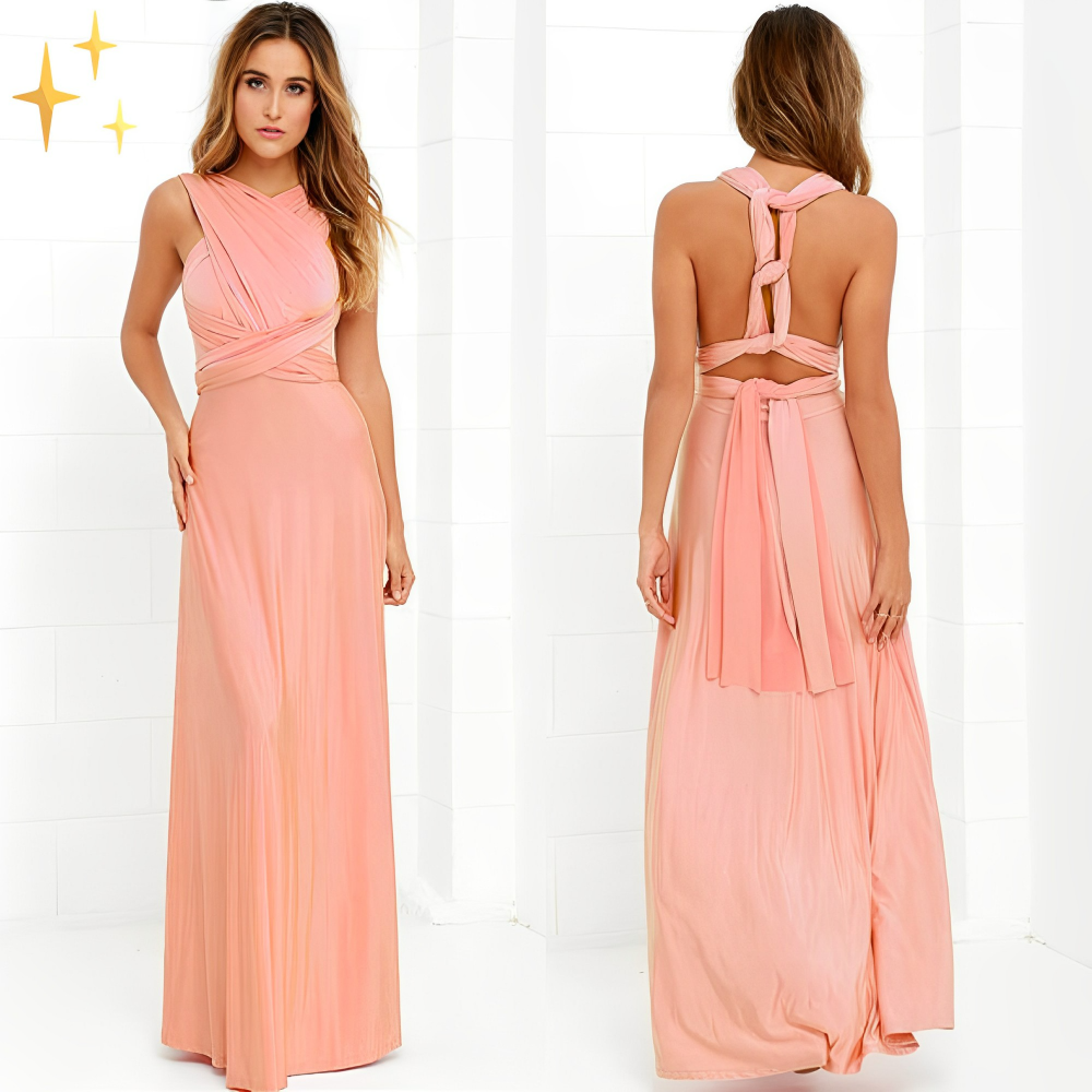 Dames Wrap Around Maxi Jurk voor Bruiloft - Fiete