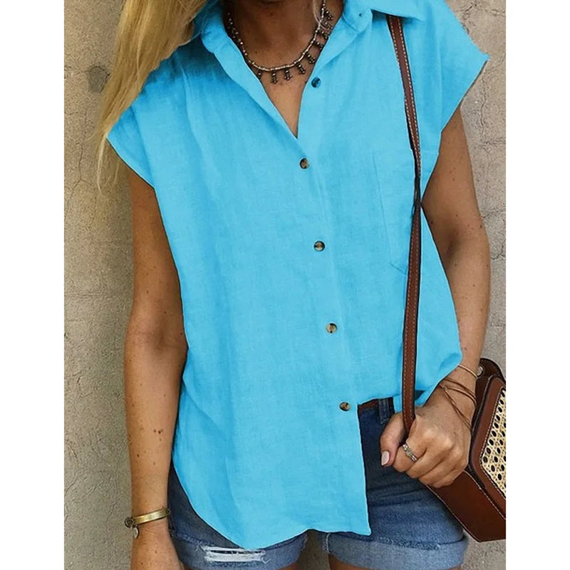 Zomer Shirt Vrouwelijk Elegant Boho Stijl