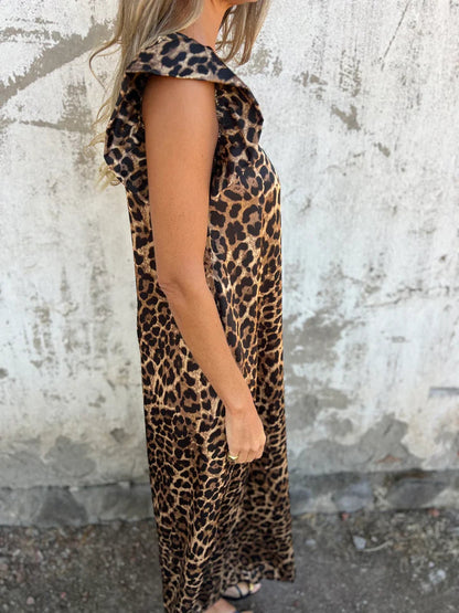 Dames mouwloze Luipaardprint zomer jumpsuit - Jessica