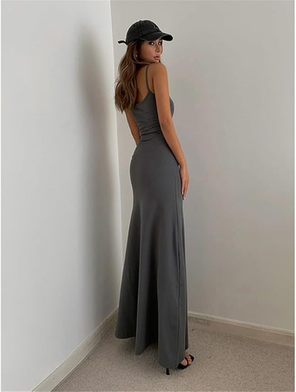 Dames mouwloze getailleerde maxi Daily jurk - Shelly