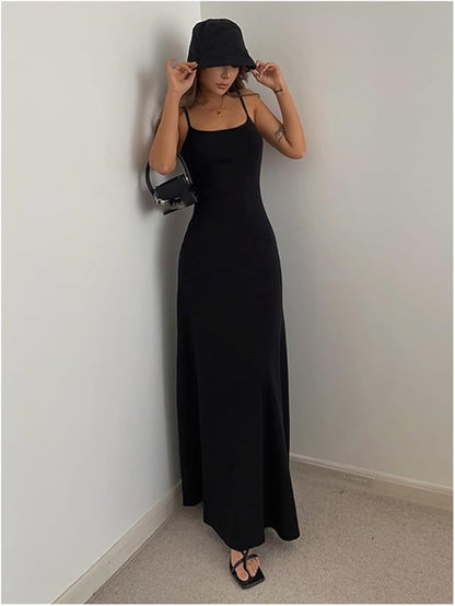 Dames mouwloze getailleerde maxi Daily jurk - Shelly