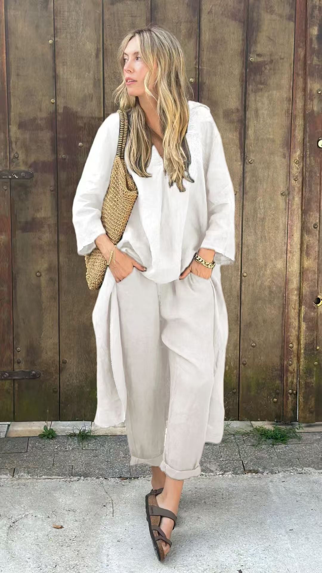 Dames Zomerbroek Lange Rug Set Marissa - StudioMarella
