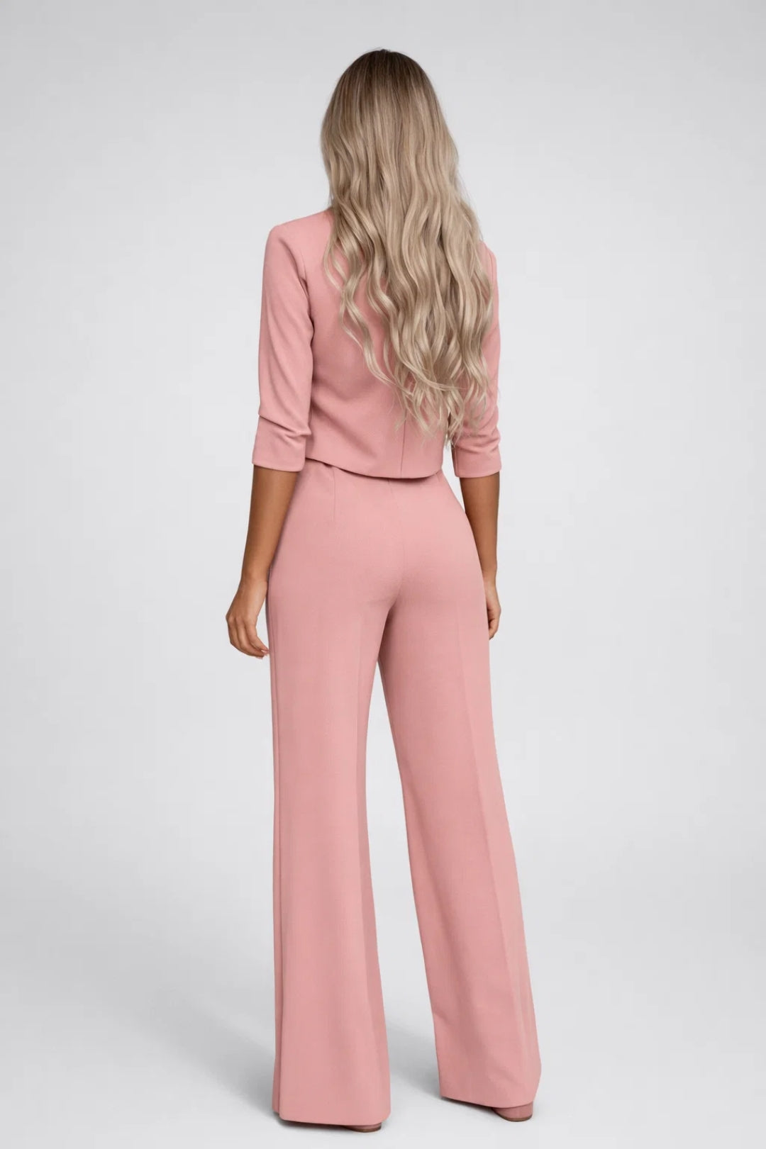 Dames Set - Crop Top met Wijde Hoge Taille Broek Comfortabel
