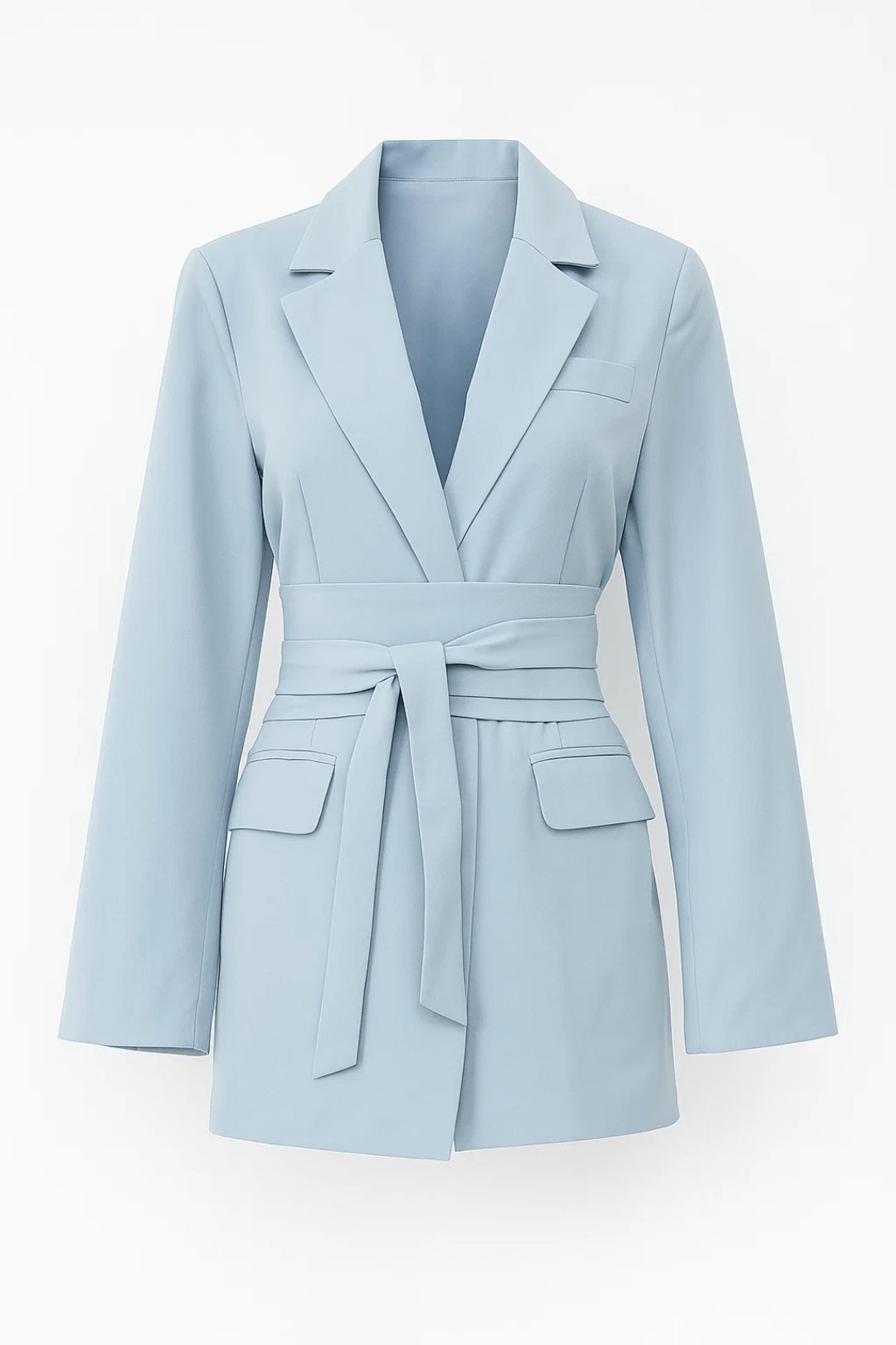 Dames Blazer Getailleerd Licht Met Ceintuur