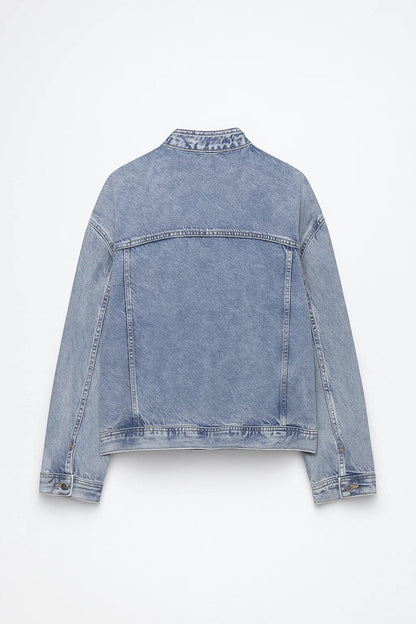 Damesjas Oversized Kort Model met Borstzakken
