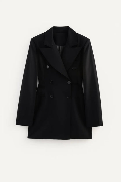 Dames Blazer Dubbelrijig Geheel Getailleerd Trendy Design