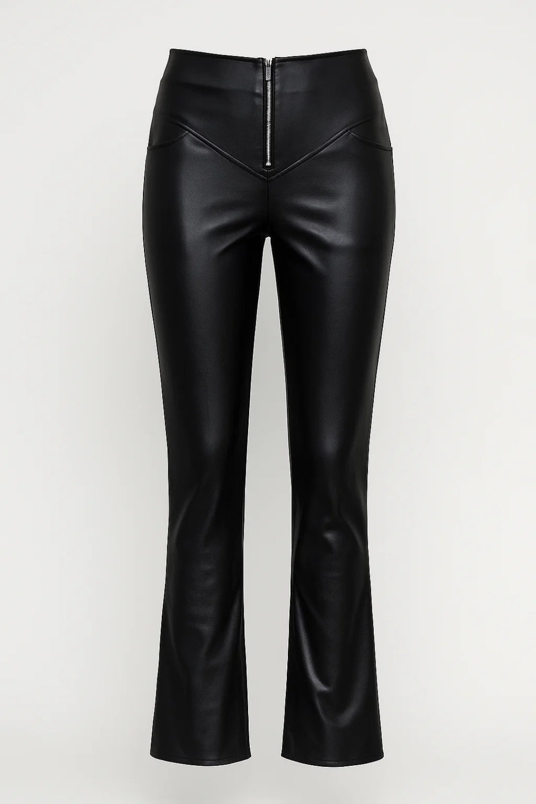 Dames Pantalon Hoge Taille Flared Rits Broek - StudioMarella
