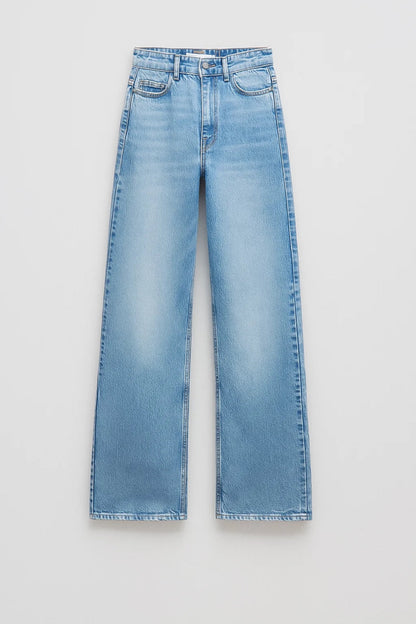 Dames Jeans Wide Leg High Waist 5 Zakken Casual