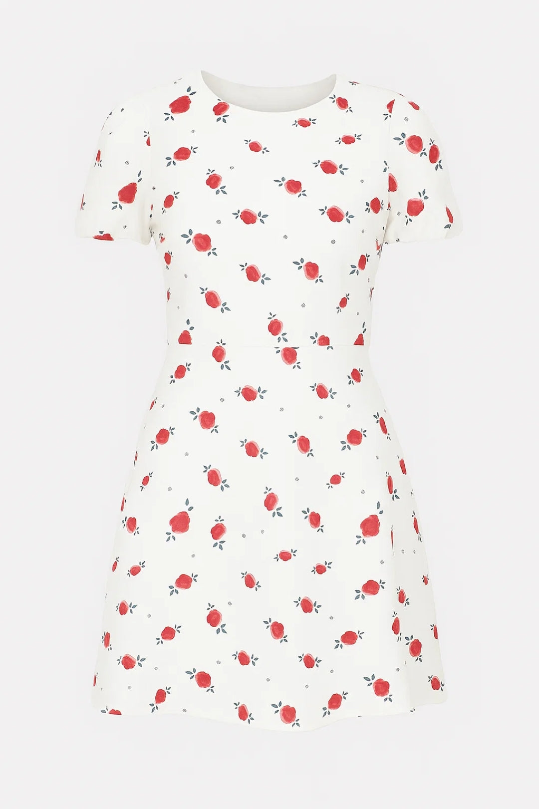 Vrouwelijke Zomerjurk Bloemenprint Korte Mouwen Casual Damesjurk