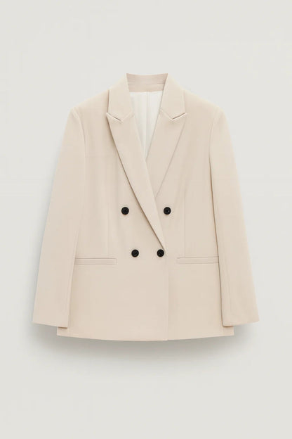 Dames Pantalon Set - Klassieke Blazer met Wijde Broek