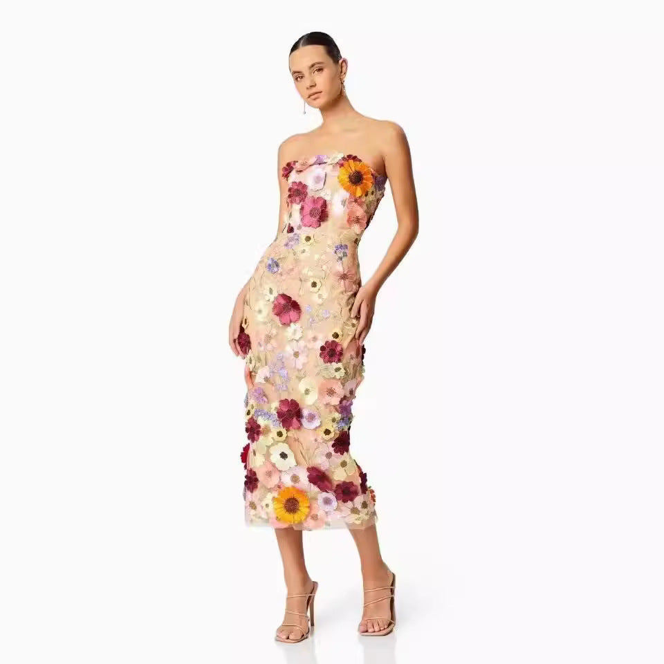 Elegante Jurk Midi Feestjurk voor Vrouw