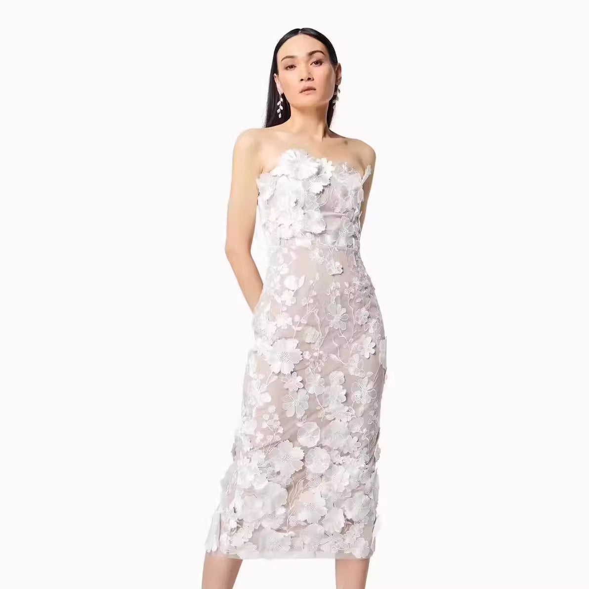 Midi Feestjurk Elegante Kortezomen Jurk voor Vrouw - StudioMarella